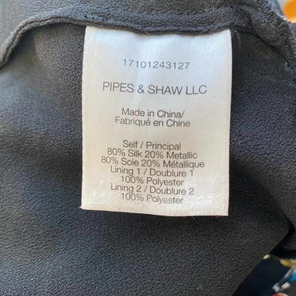 Veronica Beard Cella Metallic Floral Silk Skirt 0 - Picture 7 of 11